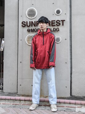 「GAP（ギャップ）のアイテム（ブルゾン）」を使った、三上翼さん（メンズ・177cm）の秋コーディネート