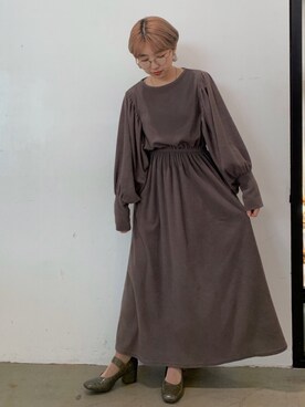 ギャザースリーブフリースワンピースを使ったコーディネート一覧 Wear