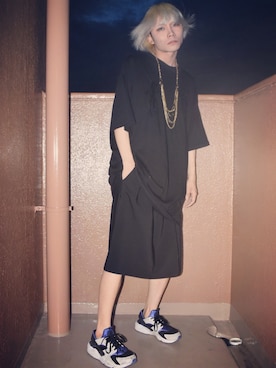 「ハラチ」｜「アイテム（スニーカー）」を使った、白カビチーズさん（メンズ・171cm）の夏コーディネート
