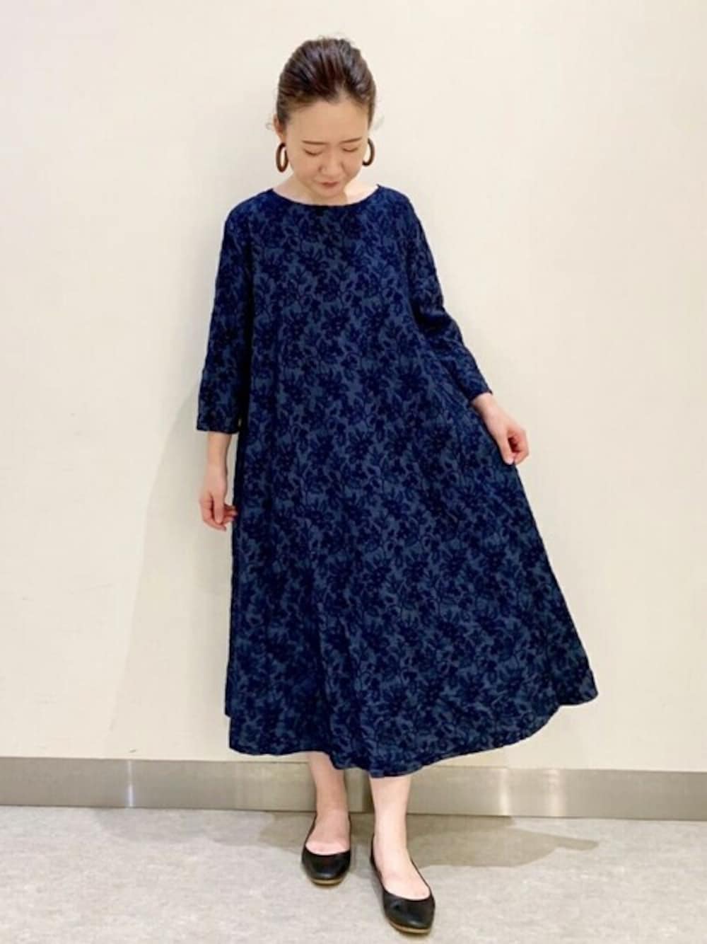 BEARDSLEY（ビアズリー）の「デニム刺繍テントワンピース（ワンピース 