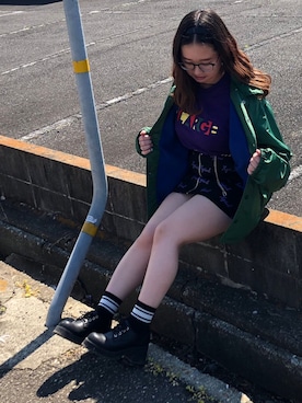 「エクストララージ」｜「アイテム（ブーツ）」を使った、kさん（レディース・150cm）の春コーディネート