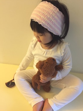 「PETIT BATEAU（プチバトー）のアイテム（ルームウェア）」を使った、MIYAさん（キッズ・80cm）の夏コーディネート
