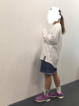 「8seconds（エイトセカンズ）のアイテム（パンツ）」を使った、COLLABONATIONさん（レディース・154cm）の夏コーディネート