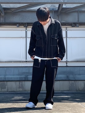 「セットアップ」｜「アイテム（ブルゾン）」を使った、yudaiさん（メンズ・174cm）の春コーディネート