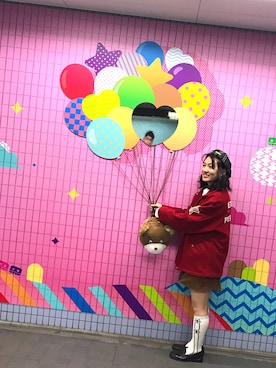 「ファンシー」｜「アイテム（ハンチング/ベレー帽）」を使った、さほさん（レディース・158cm）の冬コーディネート