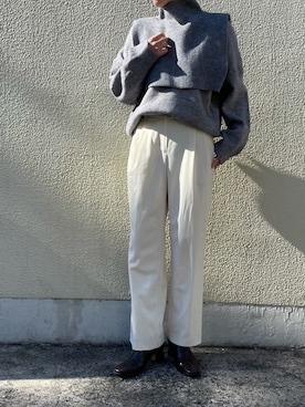 ニット セーター グレー系 を使った 韓国ファッション の人気ファッションコーディネート Wear