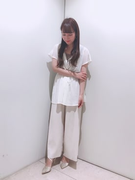 「スネーク柄」｜「アイテム（パンプス）」を使った、☺︎ＨＡＹＡＮＯさん（レディース・150cm）の夏コーディネート