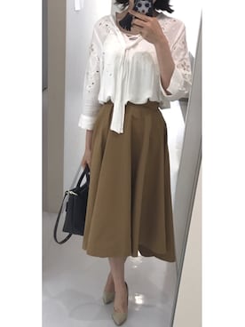 「アイテム（バングル/リストバンド）」を使った、naoさん（レディース・163cm・20代）の春コーディネート