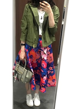 「URBAN RESEARCH ROSSO WOMEN（アーバンリサーチ　ロッソ）のアイテム（ブルゾン）」を使った、naoさん（レディース・163cm）の春コーディネート
