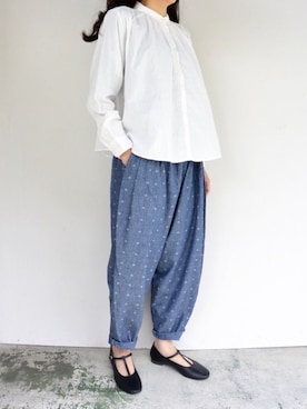 「ina-（イナ）のアイテム」を使った、林努さん（レディース・160cm）の春コーディネート