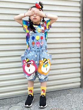 「JAM（ジャム）のアイテム」を使った、Winnie Hsuさん（キッズ・120cm）の春コーディネート