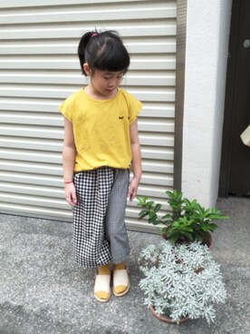 「アイテム（その他トップス）」を使った、Winnie Hsuさん（キッズ・120cm）の秋コーディネート