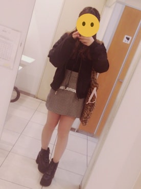 「エムエーワン」｜「アイテム（ブルゾン）」を使った、ゆゆ坊さん（レディース・156cm）の冬コーディネート