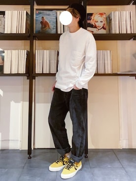 「GU（ジーユー）のアイテム（キャップ）」を使った、RUIさん（メンズ・166cm）の冬コーディネート
