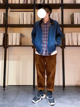 「UNIQLO（ユニクロ）のクルーネックT（半袖）（Tシャツ/カットソー）」を使った、RUIさん（メンズ・166cm）の冬コーディネート