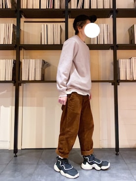 「GU（ジーユー）のアイテム（スウェット）」を使った、RUIさん（メンズ・166cm）の冬コーディネート
