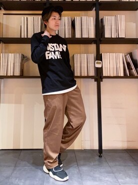 「INSTANT FAME（インスタントフェイム）のアイテム（トップス）」を使った、RUIさん（メンズ・166cm）の冬コーディネート