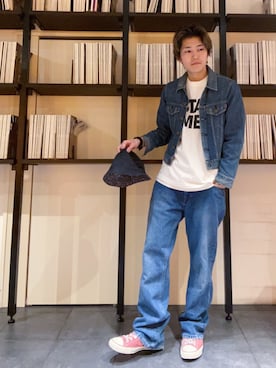 「INSTANT FAME（インスタントフェイム）のアイテム（トップス）」を使った、RUIさん（メンズ・166cm）の春コーディネート