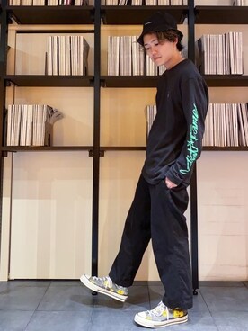 「INSTANT FAME（インスタントフェイム）のアイテム（トップス）」を使った、RUIさん（メンズ・166cm）の春コーディネート