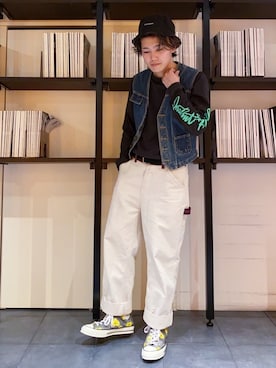 「INSTANT FAME（インスタントフェイム）のアイテム（トップス）」を使った、RUIさん（メンズ・166cm）の春コーディネート