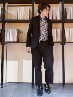 「INHERIT（インヘリット）のアイテム」を使った、RUIさん（メンズ・166cm）の春コーディネート