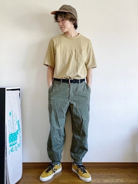 「ジョガーパンツ」｜RUIさん（メンズ・166cm）の春コーディネート