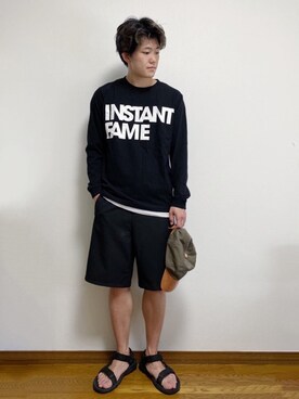 「INSTANT FAME（インスタントフェイム）のアイテム（トップス）」を使った、RUIさん（メンズ・166cm）の春コーディネート