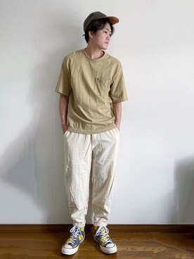 「MGV（エムジーヴィー）のアイテム」を使った、RUIさん（メンズ・166cm）の夏コーディネート