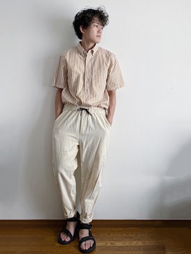 「MGV（エムジーヴィー）のアイテム」を使った、RUIさん（メンズ・166cm）の夏コーディネート