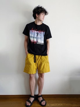 「INSTANT FAME（インスタントフェイム）のアイテム（トップス）」を使った、RUIさん（メンズ・166cm）の夏コーディネート