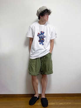 「INSTANT FAME（インスタントフェイム）のアイテム（トップス）」を使った、RUIさん（メンズ・166cm）の夏コーディネート