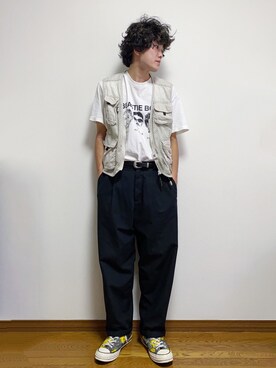 「チャックテイラー」｜「アイテム（その他）」を使った、RUIさん（メンズ・166cm）の夏コーディネート