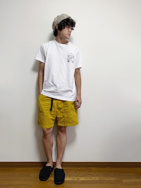「PEANUTS（ピーナッツ）のアイテム」を使った、RUIさん（メンズ・166cm）の夏コーディネート