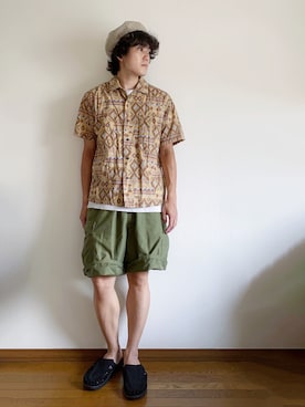 「UNIQLO（ユニクロ）のクルーネックT（半袖）（Tシャツ/カットソー）」を使った、RUIさん（メンズ・166cm）の夏コーディネート