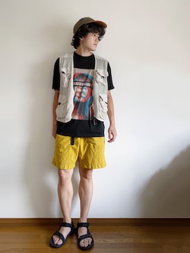 「INSTANT FAME（インスタントフェイム）のアイテム（トップス）」を使った、RUIさん（メンズ・166cm）の夏コーディネート