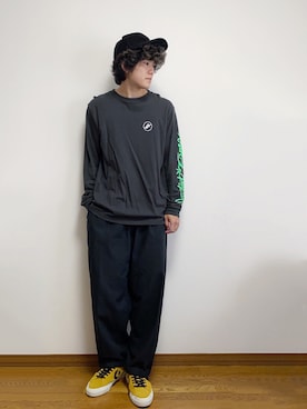 「INSTANT FAME（インスタントフェイム）のアイテム（トップス）」を使った、RUIさん（メンズ・166cm）の秋コーディネート