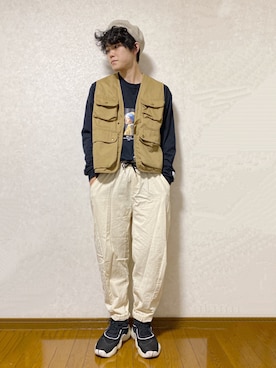 「MGV（エムジーヴィー）のアイテム」を使った、RUIさん（メンズ・166cm）の秋コーディネート