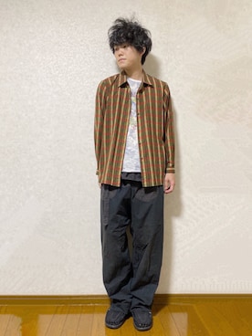 「CABANE de ZUCCa（カバンドズッカ）のアイテム（パンツ）」を使った、RUIさん（メンズ・166cm）の秋コーディネート