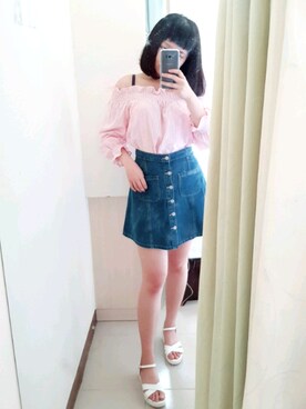 「5（ファイブ）のアイテム（その他トップス）」を使った、toroさん（レディース・163cm）の夏コーディネート