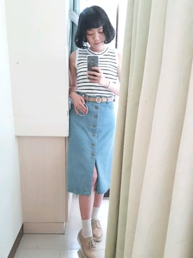 「5（ファイブ）のアイテム（スカート）」を使った、toroさん（レディース・163cm）の秋コーディネート