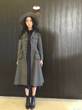 「initial（イニシャル）のアイテム（ダッフルコート）」を使った、kerrさん（レディース・170cm）の春コーディネート