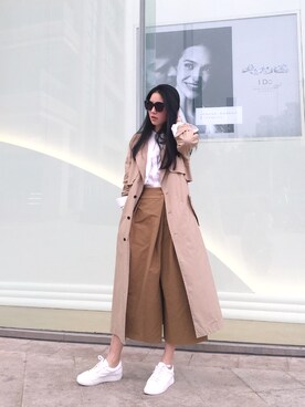 「initial（イニシャル）のアイテム（トレンチコート）」を使った、kerrさん（レディース・170cm）の春コーディネート