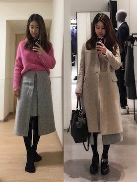 ®️さん（レディース・163cm）の冬コーディネート
