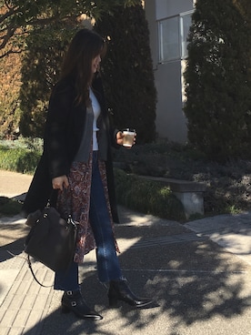 「ajew（エジュー）のアイテム（アクセサリー）」を使った、®️さん（レディース・163cm）の冬コーディネート