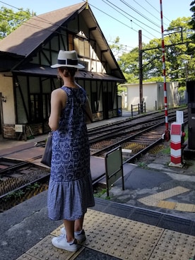 「MAISON MICHEL（メゾンミッシェル）のアイテム」を使った、®️さん（レディース・163cm）の夏コーディネート