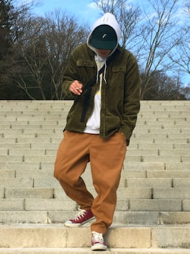 「FRANK（フランク）のアイテム」を使った、uzaruさん（メンズ・178cm）の冬コーディネート