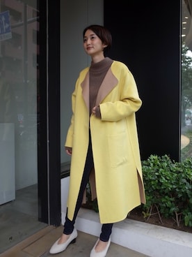 「LAGUNAMOON（ラグナムーン）のアイテム（その他アウター）」を使った、ayakoさん（レディース・160cm）の秋コーディネート