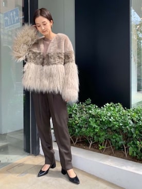 「LAGUNAMOON（ラグナムーン）のアイテム（その他アウター）」を使った、ayakoさん（レディース・160cm）の秋コーディネート
