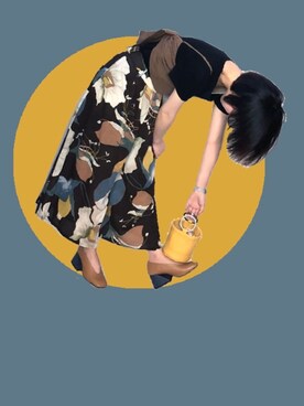 「Simon Miller（サイモン・ミラー）のアイテム（トートバッグ、イエロー系）」を使った、ReenieGuoさん（レディース・160cm）の夏コーディネート