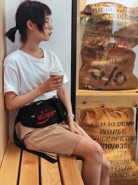 「彼氏の服」｜ReenieGuoさん（レディース・159cm）の秋コーディネート